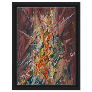 Konrad Zuse  Untitled  1968 N7 Framed Canvas