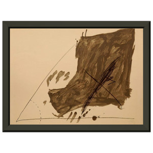 Antoni Tapies  ANGLE ET TACHES 1968 Premium Metal Framed Art Print / Poster