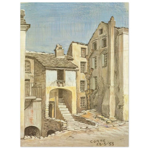 MC Escher  CORTE CORSICA Wood Print