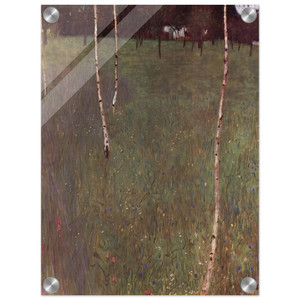 Gustav Klimt  FARMHOUSES WITH BIRCH TREES Acrylic Print