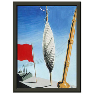 Magritte Textile Workers Belgium 1938 2 Premium Metal Framed Art Print / Poster