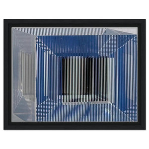Jesus Rafael Soto  CUBE WITH AMBIGOUS SPACE 1981 Framed Canvas