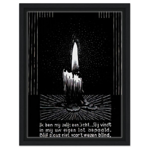 MC Escher  EMBLEMATA CANDLE FLAME Framed Canvas