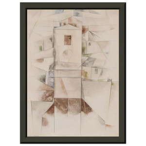 Charles Demuth  White Architecture  1917 Premium Metal Framed Art Print / Poster