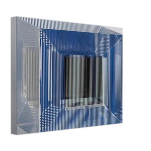 Jesus Rafael Soto  CUBE WITH AMBIGOUS SPACE 1981 Canvas