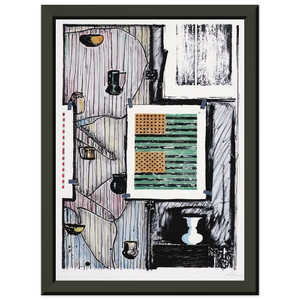 Jasper Johns  VENTRILOQUIST ULAE 235 Premium Metal Framed Art Print / Poster