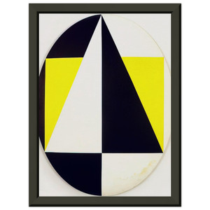 Carmen Herrera  Tondo3Colors  1958 Premium Metal Framed Art Print / Poster
