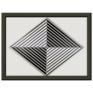 Carmen Herrera  Black and White  1952 Premium Metal Framed Art Print / Poster