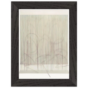 Jesus Rafael Soto  ESCRITURA ROSA PANTA Premium Wooden Framed Art Print / Poster