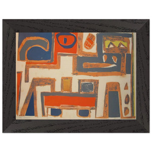 Will Barnet The Cat 1956 US Premium Wooden Framed Art Print / Poster