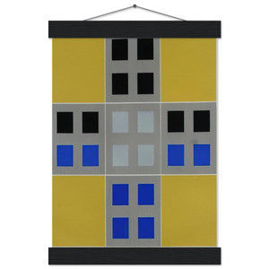 Jesus Rafael Soto  Untitled N24 Museum-Quality Matte Paper Poster with Hanger