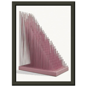 Jesus Rafael Soto  PROGRESION ROSA Premium Metal Framed Art Print / Poster