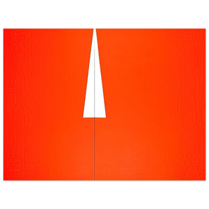 Carmen Herrera  Red with White Triangle  1961 Aluminum Print