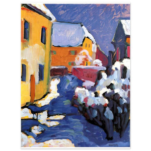 Wassily Kandinsky  CEMETERY AND VICARAGE IN KOCHEL 1909 Aluminum Print