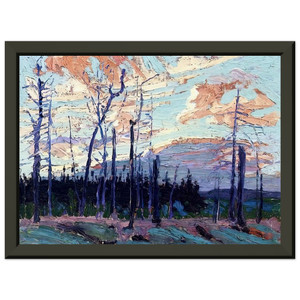 Tom Thomson  BURNT LAND AT SUNSET 1915 Premium Metal Framed Art Print / Poster