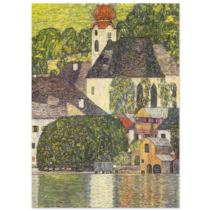 Gustav Klimt  CHRUCH IN UNTERACH ON THE ATTERSEE Fine Art Poster / Art Print