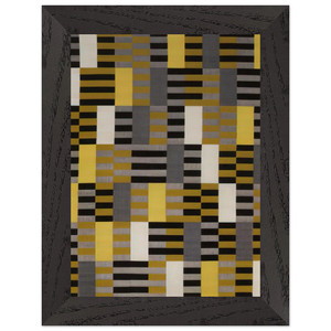 Anni Albers  BLACK WHITE YELLOW 1926 Premium Wooden Framed Art Print / Poster