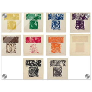 Jasper Johns  0 9 ULAE 19 1963 Acrylic Print