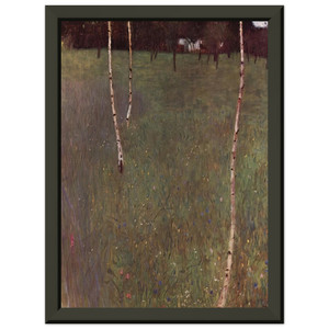 Gustav Klimt FARMHOUSES WITH BIRCH TREES Metal Framed Art Print