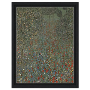 Gustav Klimt  POPPY FIELD N1 Framed Canvas