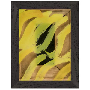 Carla Accardi  Giallo  1969 Premium Wooden Framed Art Print / Poster