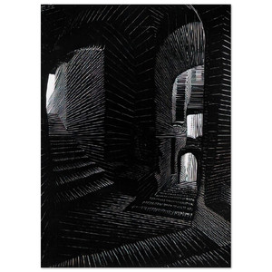 MC Escher  COVERED ALLEY IN ATRANI Fine Art Poster / Art Print