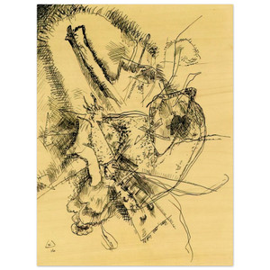 Wassily Kandinsky  DRAWING FOR ETCHING II 1916 Wood Print