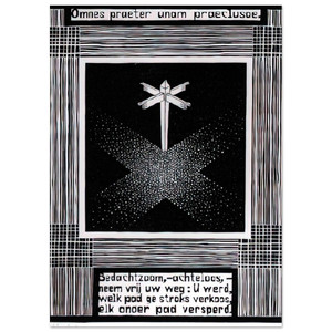 MC Escher  EMBLEMATA SIGNPOST Fine Art Poster / Art Print