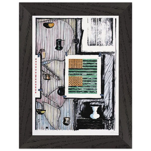 Jasper Johns  VENTRILOQUIST ULAE 235 Premium Wooden Framed Art Print / Poster