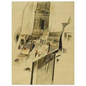 Charles Demuth  Roofs and Steeple  1921 Wood Print