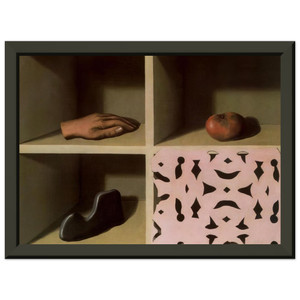 Rene Magritte  ONE NIGHT MUSEUM 1927 Premium Metal Framed Art Print / Poster