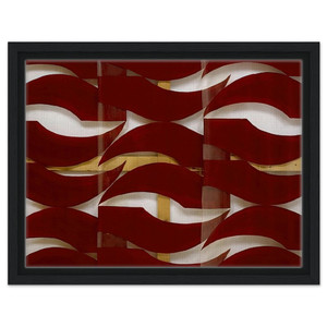 Carla Accardi  Rosso scuro  1974 Framed Canvas