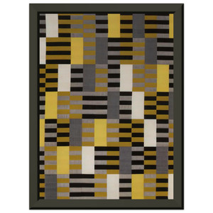 Anni Albers  BLACK WHITE YELLOW 1926 Premium Metal Framed Art Print / Poster