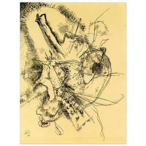 Wassily Kandinsky  DRAWING FOR ETCHING II 1916 Aluminum Print