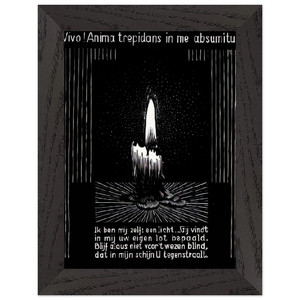 MC Escher  EMBLEMATA CANDLE FLAME Premium Wooden Framed Art Print / Poster