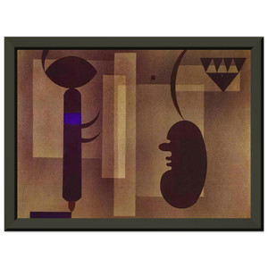 Wassily Kandinsky  GLOOMY SITUATION 1933 Premium Metal Framed Art Print / Poster