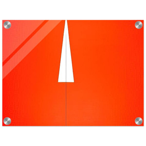 Carmen Herrera  Red with White Triangle  1961 Acrylic Print
