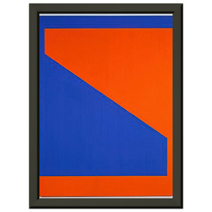 Carmen Herrera  Blue with Orange  1984 Premium Metal Framed Art Print / Poster