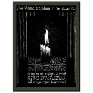 MC Escher  EMBLEMATA CANDLE FLAME Premium Metal Framed Art Print / Poster