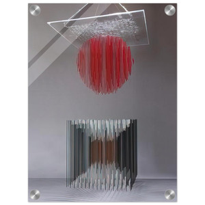 Jesus Rafael Soto  CUBO Y ESFERA VIRTUAL Acrylic Print