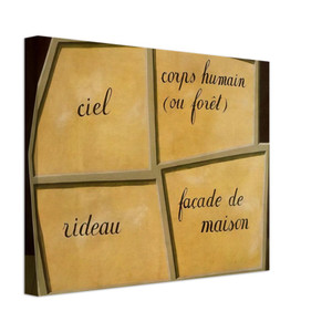 Rene Magritte  THE EMPTY MASK 1928 Canvas