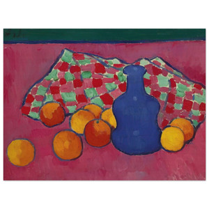 Alexej von Jawlensky  BLAUE VASE MIT ORANGEN 1908 Wood Print