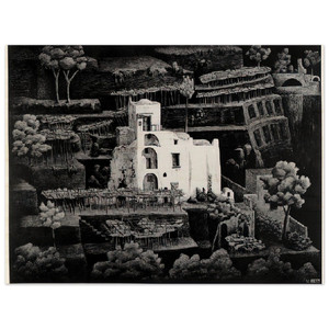 MC Escher  FARMHOUSE RAVELLO Wood Print