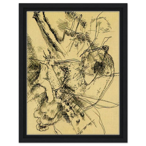 Wassily Kandinsky  DRAWING FOR ETCHING II 1916 Framed Canvas