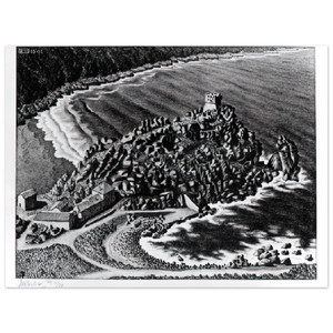 MC Escher  GULF OF PORTO CORSICA DECEMBER 1933 1933 Aluminum Print