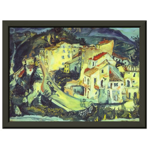 Chaim Soutine  LANDSCAPE OF CAGNES Premium Metal Framed Art Print / Poster