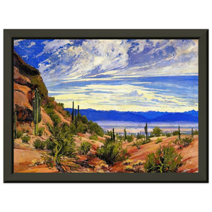 Maynard Dixon  WASHOE WICKIUP 1919 Premium Metal Framed Art Print / Poster