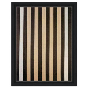 Daniel Buren Acrylique blanche tissu raye blanc marron 1972 Framed Canvas