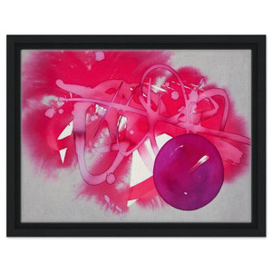 Luis Feito  UNTITLED PURPLE CIRCLE Framed Canvas