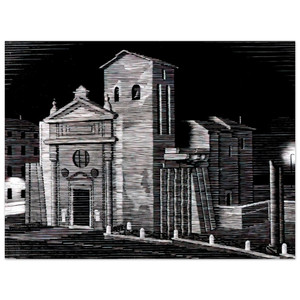 MC Escher  NOCTURNAL ROME Aluminum Print